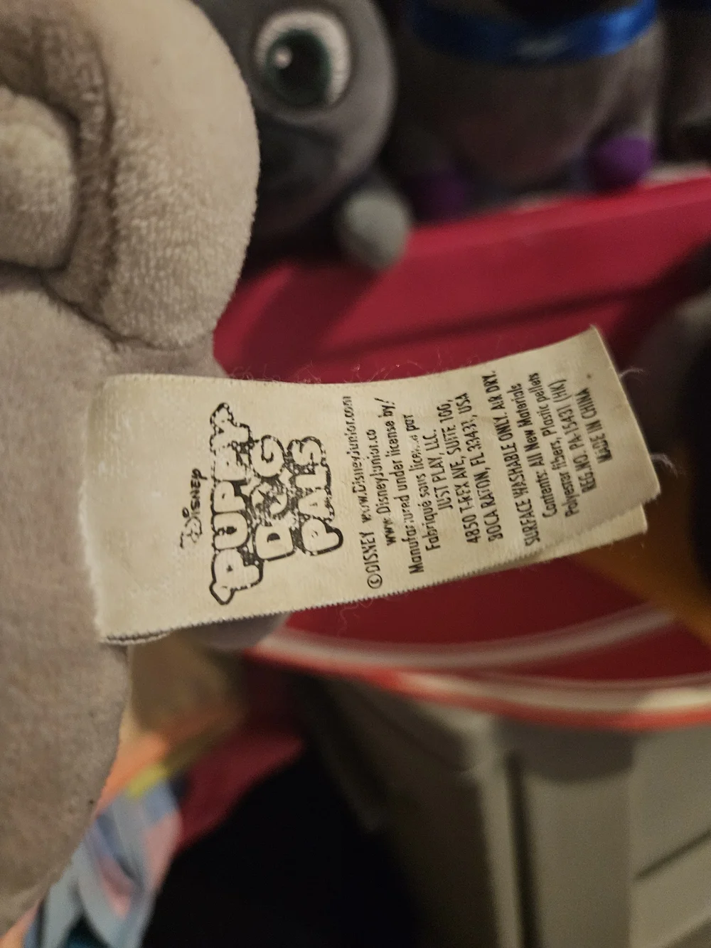 Bluey Disney Plush Porg in Beige with Red Accent